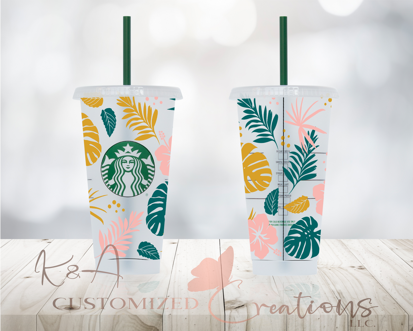 Tropical Starbucks 24oz Cold Cup