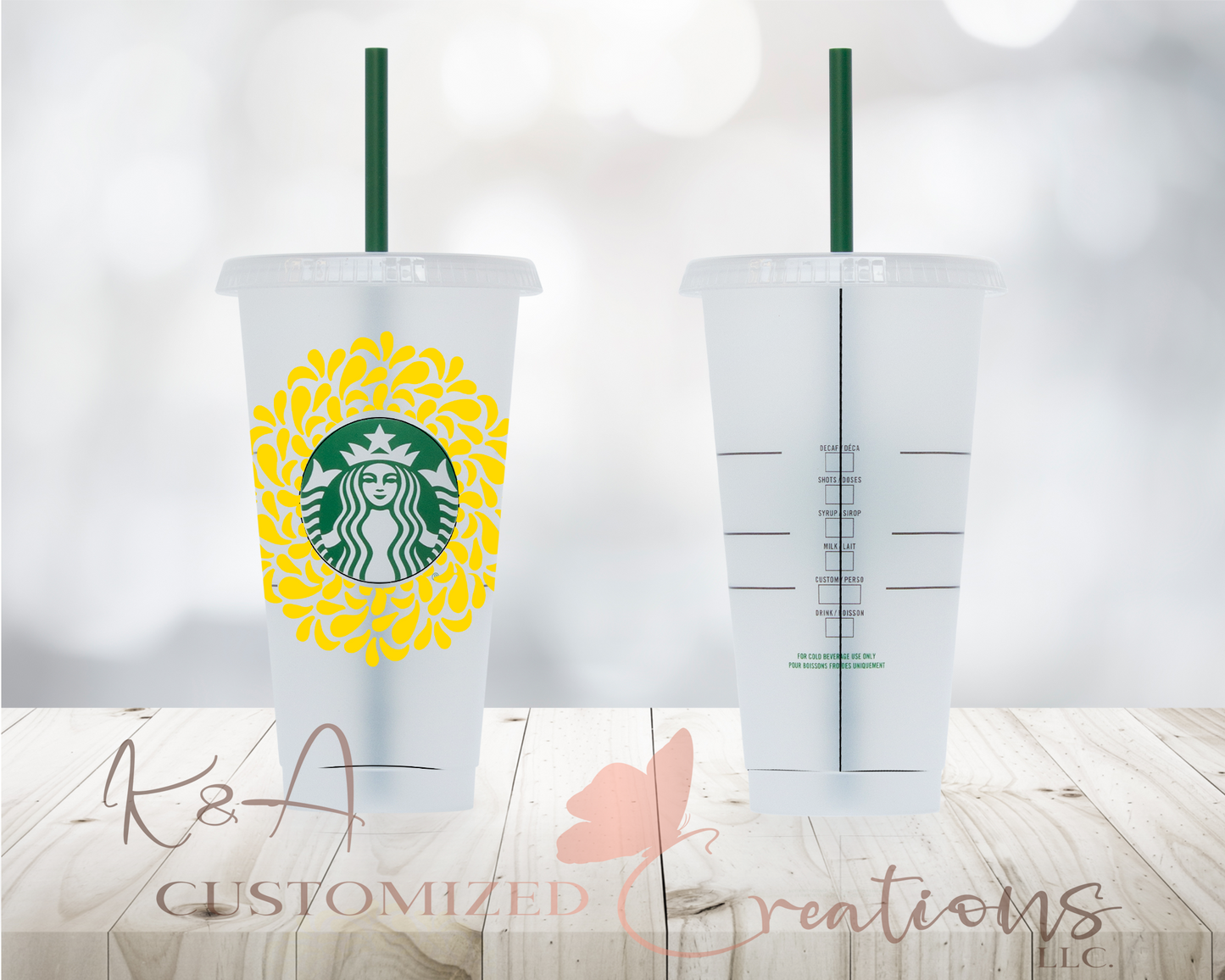 Petals Starbucks 24oz Cold Cup