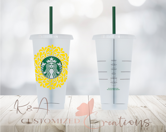 Petals Starbucks 24oz Cold Cup