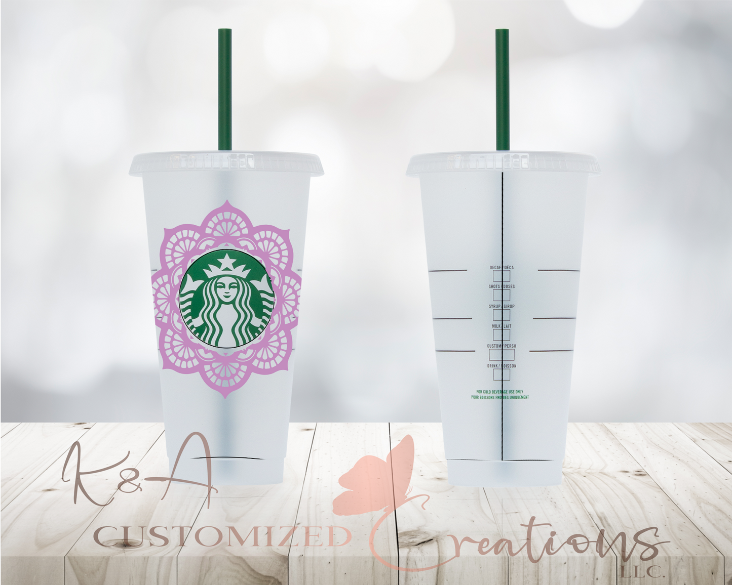 Purple Mandala Starbucks 24oz Cold Cup