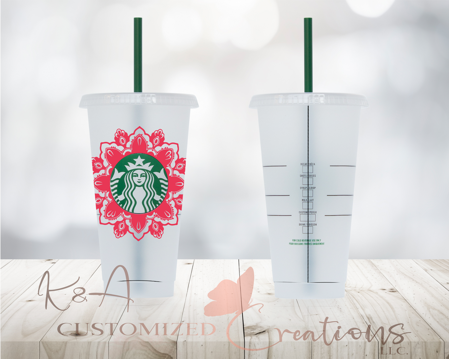 Pink Mandala Starbucks 24oz Cold Cup