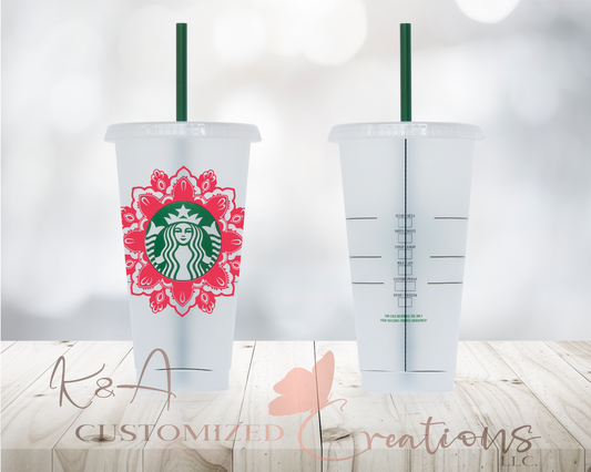 Pink Mandala Starbucks 24oz Cold Cup
