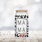 Black Cheetah Mama Libby Glass Can