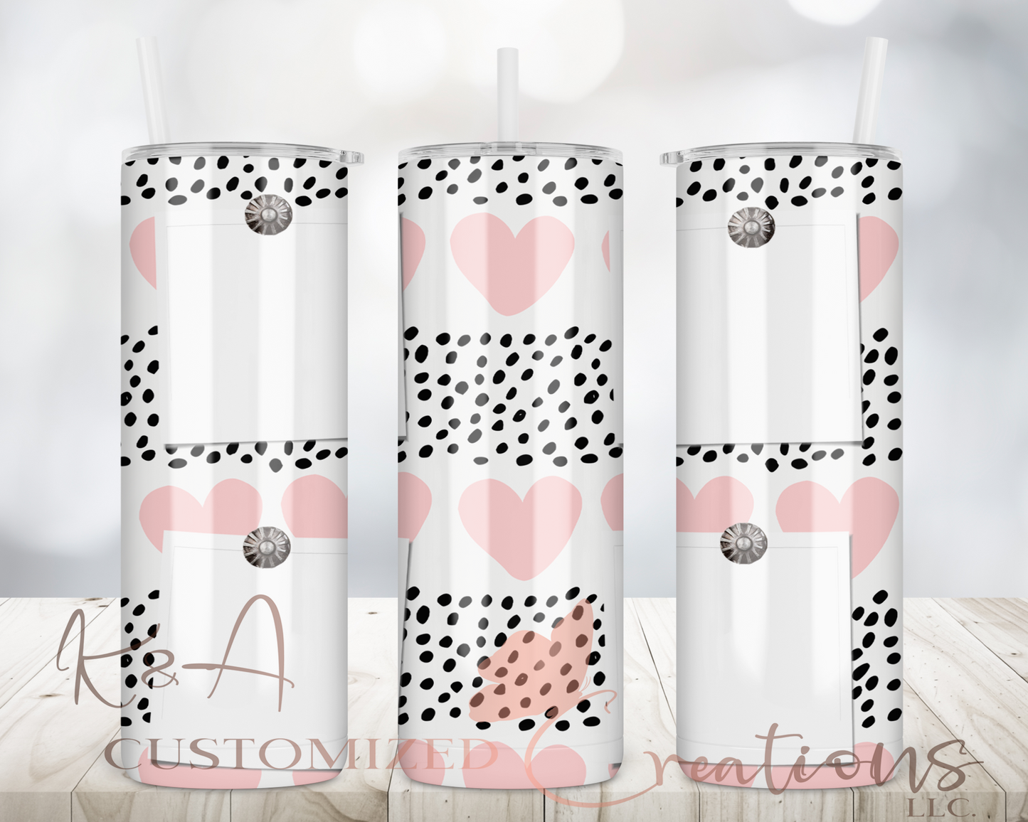 Spotted Heart Photo 20oz Tumbler