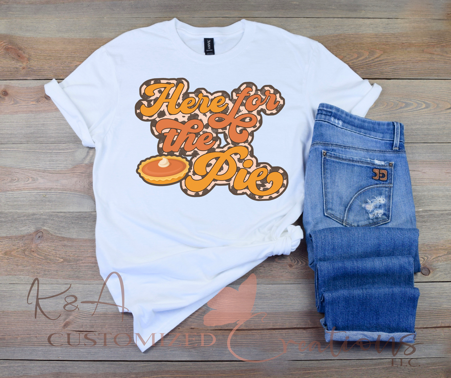 Here For The Pie Leopard Tee