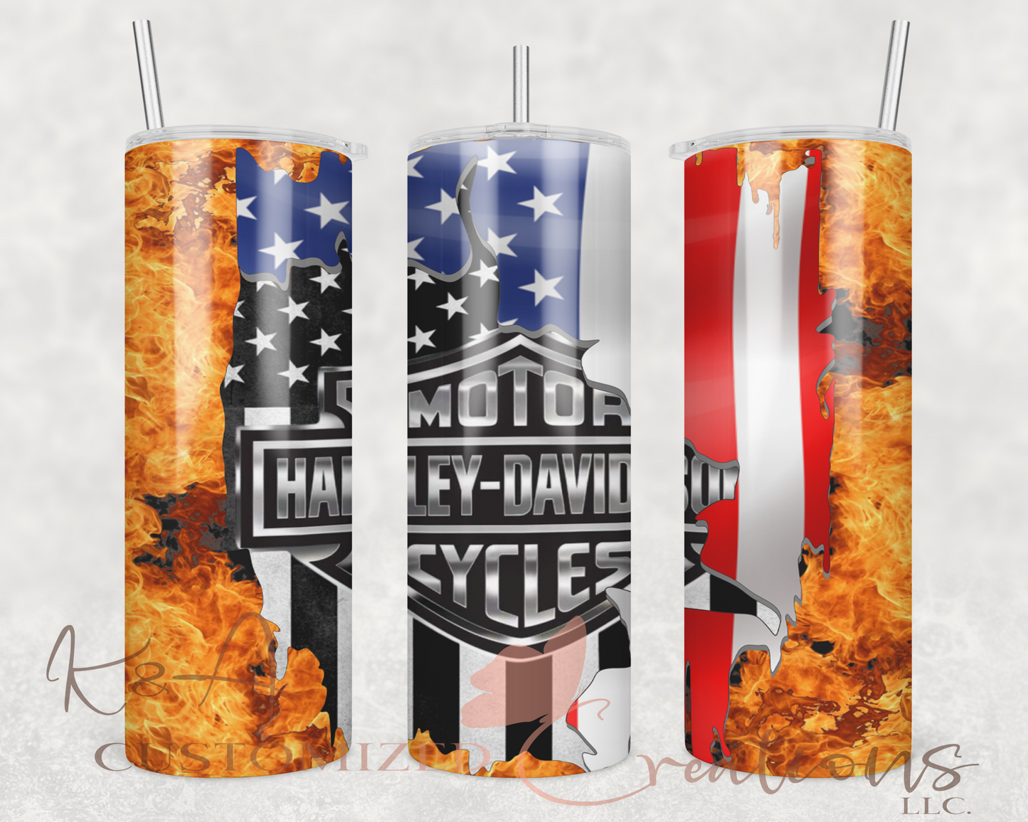 Harley Fire 20oz Tumbler