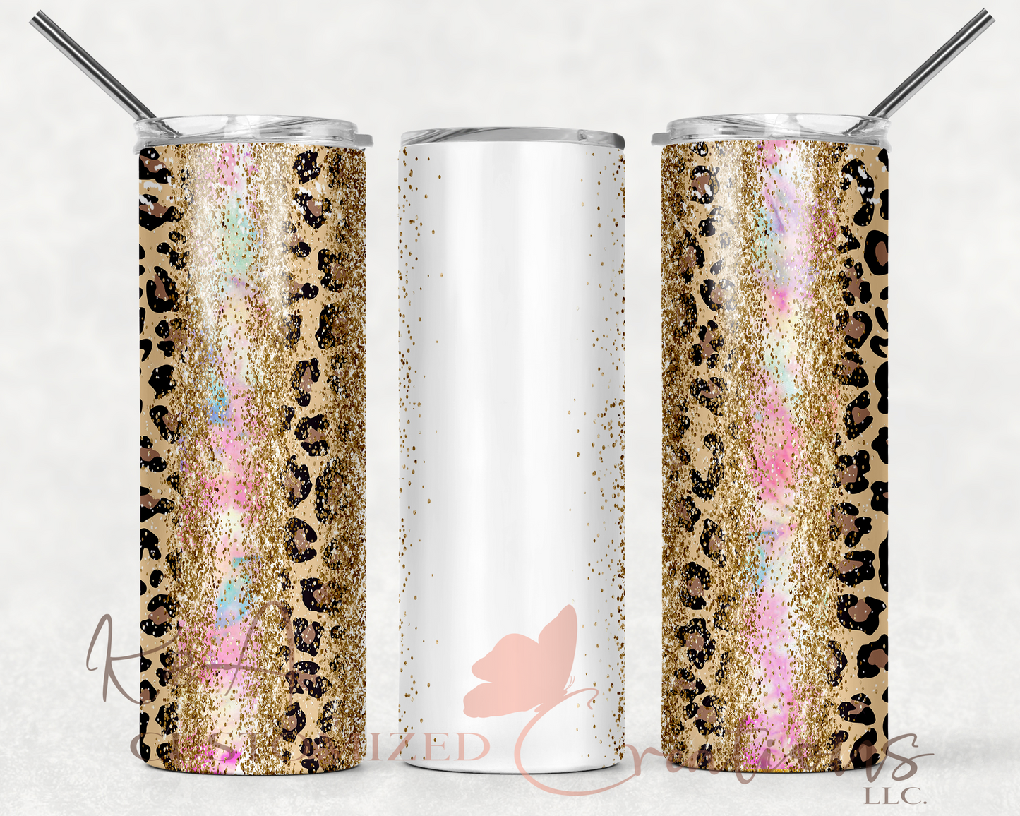 Multi Color Leopard 20oz Tumbler